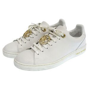 Louis Vuitton Front Row Sneakers Shoes Women's White 36 1 2 Made In 17 36 1 2